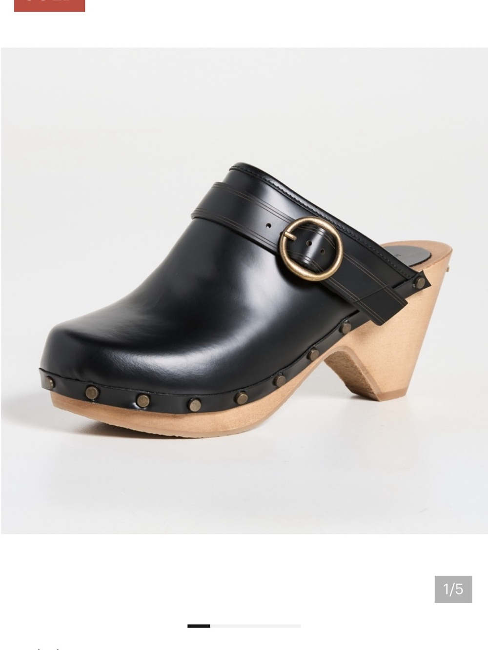 Isabel Marant Titya Black Leather Clog Mule 39